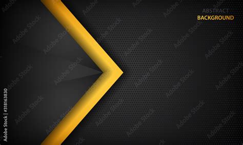 Black And Yellow Overlap Background Texture With Dark Metal Pattern