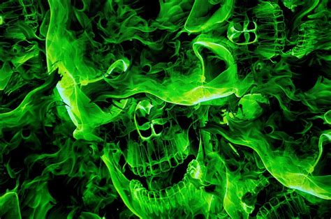 Black And Green Skull Wallpapers Top Free Black And Green Skull