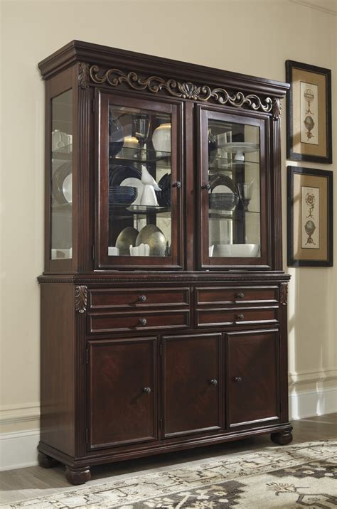 Add beauty to any dining room or kitchen with a lovely hutch from kmart. D626-81 Signature by Ashley Leahlyn Dining Room Hutch ...