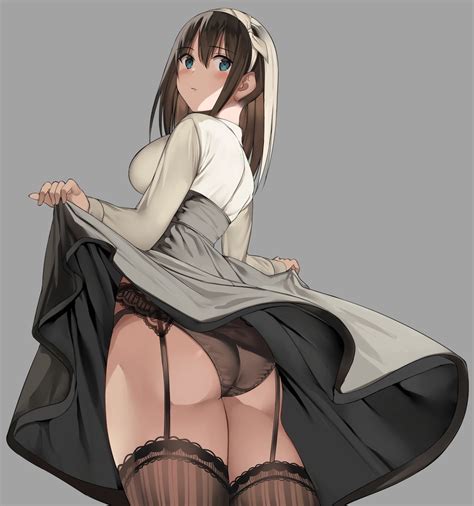 Kureha Ironika Tsubasa Kureha Original 1girl Ass Black Panties Black Skirt Blue Eyes