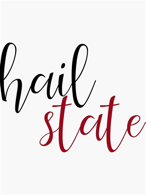 Hail State Sticker For Sale By Marykatebrennan Redbubble
