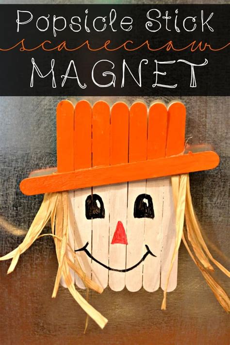 Popsicle Stick Scarecrow Craft For Kids