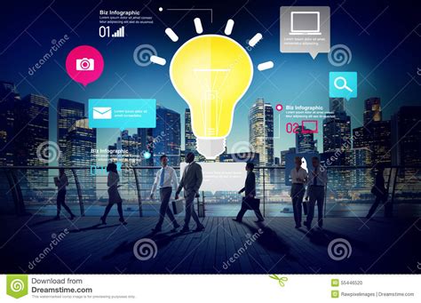 Ideas Inspiration Creativity Biz Infographic Innovation Concept Stock