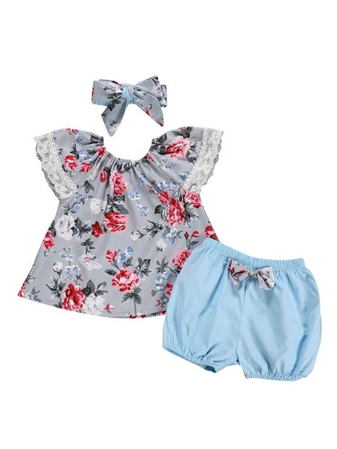 Wholesale 3 Piece Summer Baby Girl Clothes Outfit Off S