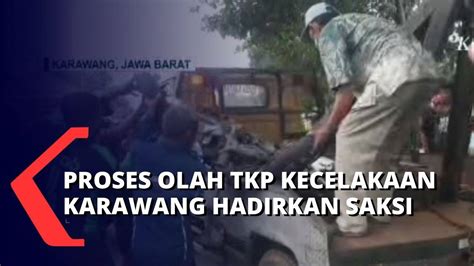 Saksi Hingga Barang Bukti Kendaraan Dihadirkan Polisi Dalam Olah TKP