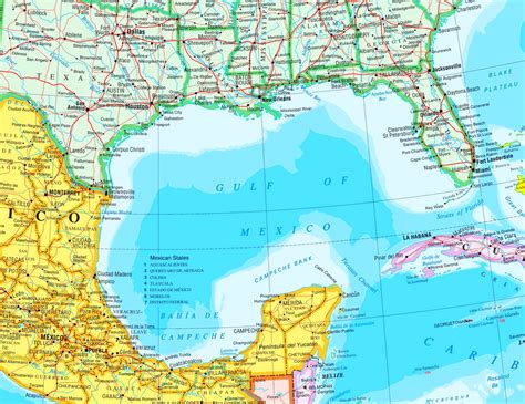 Map Of The Gulf Of Mexico Showing Main Structural Units And Water Sexiz Pix