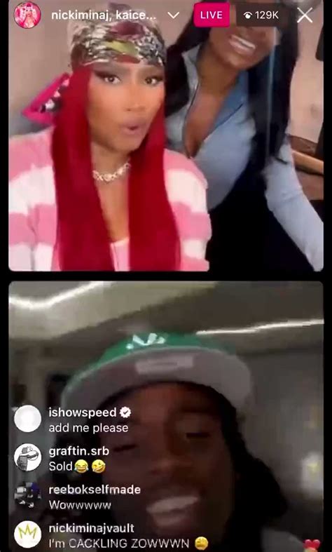 Buzzing Pop On Twitter Nicki Minaj Invites Kai Cenat To Her Instagram