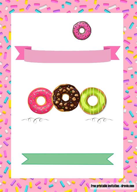 Free Printable Donut Birthday Invitations