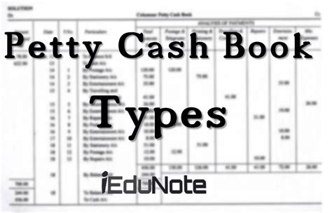 Types Of Petty Cash Book In Accounting With Diagrams And Examples