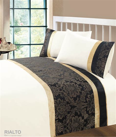 Black And Gold Colour Modern Stylish Damask Bedding Quality