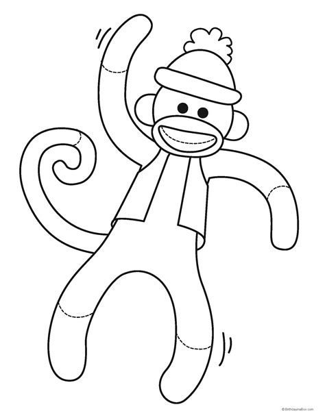 Coloring Pages Sock Monkey Scenery Mountains