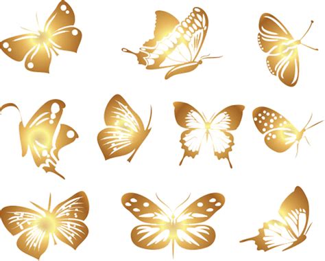 Gold Butterfly Png Png Image Collection