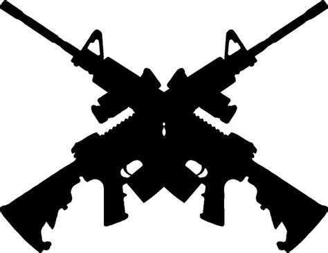 Gun Decals M 4 Guns Crossed Decal Sticker