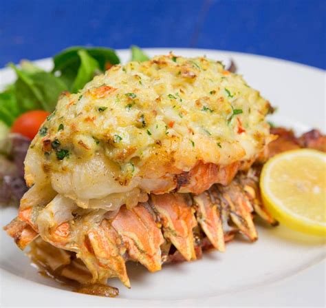 Lobster Stuffed With Crab Imperial Lobster Dishes Crab And Lobster Lobster Tails Seafood