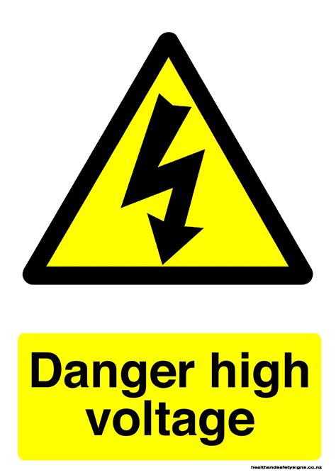Printable Danger High Voltage Sign Printable Templates