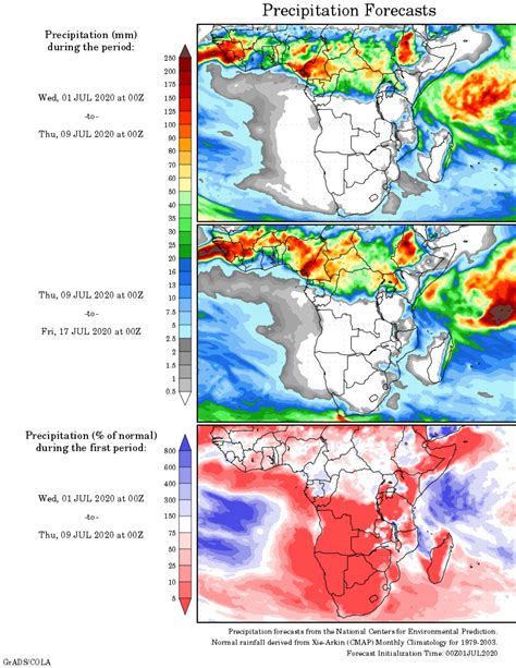 It's unusual for a seasonal forecast to be so confident. 14 Day (2 Week) Rainfall Forecast South Africa ...