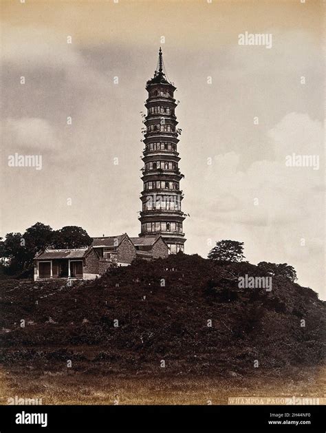 Canton China The Whampoa Pagoda Photograph By Wp Floyd Ca 1873