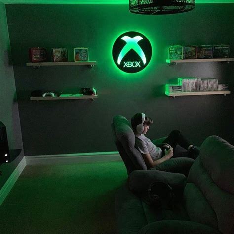 Led Lighted Xbox Controller Wall Art Video Game Art Game Room Decor