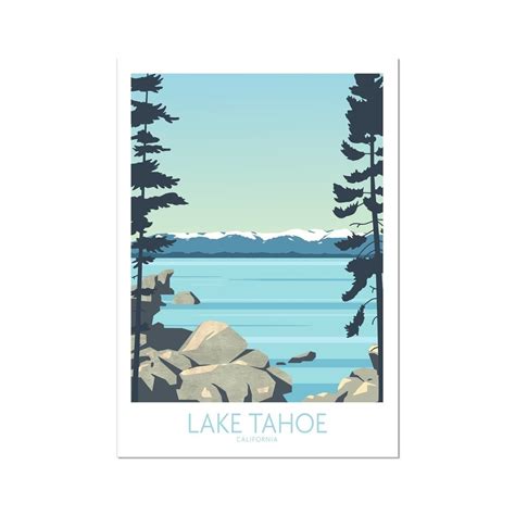 Lake Tahoe Print Lake Tahoe Poster Tahoe Wall Art Etsy Uk