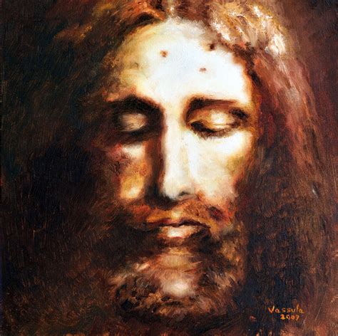 Face Of Jesus According To The Shroud Of Turin Painted By Vassula