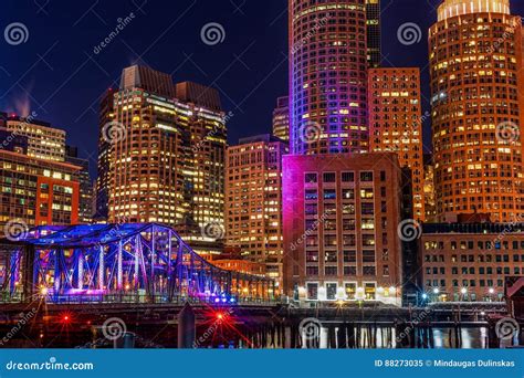 Boston Massachusetts January 03 2014 Boston Cityscape With River
