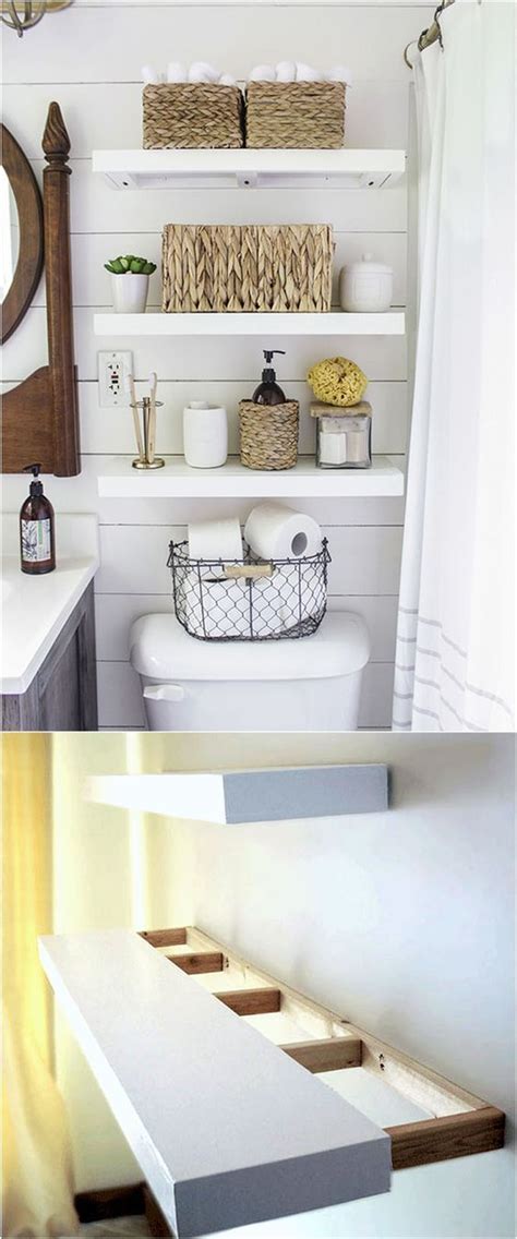 Unique storage ideas for a small bathroom. Unique Design Options For DIY Floating Shelves | Beautiful ...