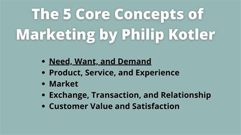 5 Core Concepts Of Marketing How It Works Bokastutor