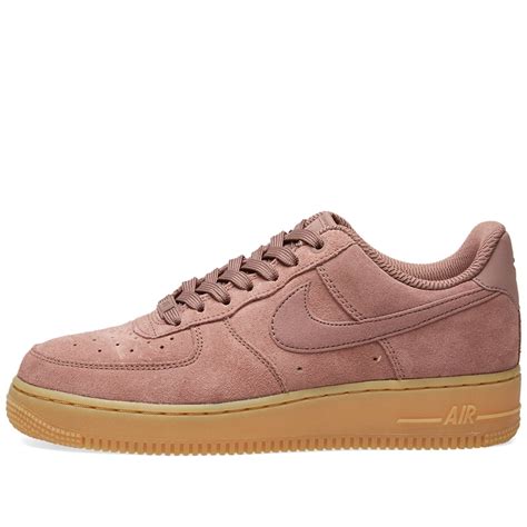 Nike Air Force 1 07 Se W Smokey Mauve Brown And Red End Us