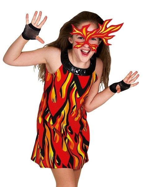 Flame Fire Breather Dress Costume Fire Costume Power Girl Costume