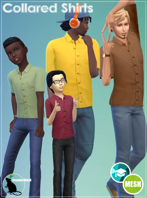 Collared Shirts At Standardheld Sims 4 Updates