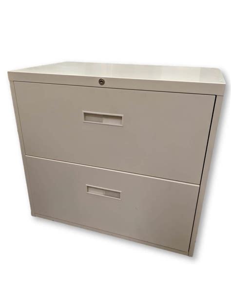 Steelcase Putty 2 Drawer Lateral Filing Cabinet 30 Inch Wide By Steelcase
