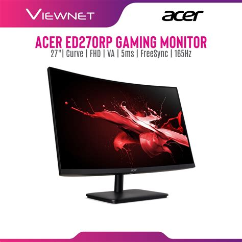 Acer Ed270rp Ed270rv 27 Full Hd Curve Gaming Monitor 165hz 5ms