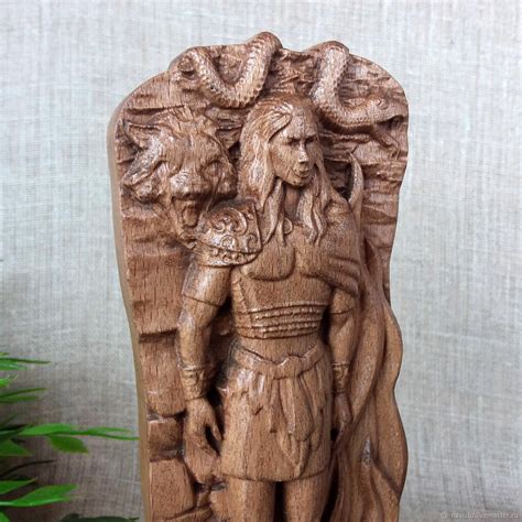 Loki Wooden Figurine Norse God купить на Ярмарке Мастеров