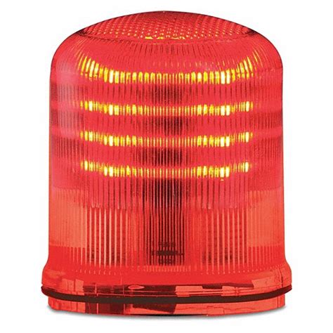 Federal Signal Red Led Beacon Warning Light 436m12slm100r Grainger