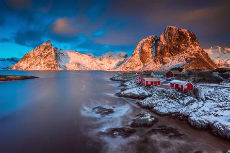 Fotos Von Lofoten Norwegen Moskenes Berg Natur Winter 2048x1367