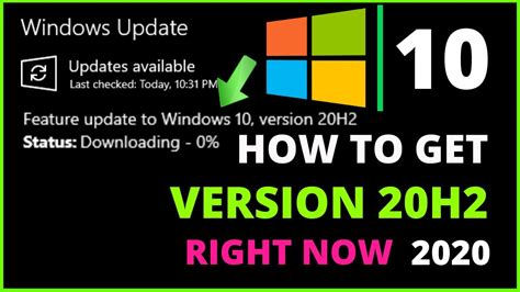 The latest feature update version 20h2 offered to all compatible devices via windows update. How to Get Windows 10 version 20H2 Update (2020) | Feature ...