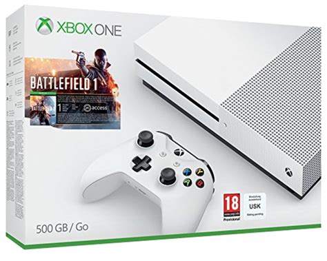 Xbox One S Console White Battlefield 1 Bundle 500gb