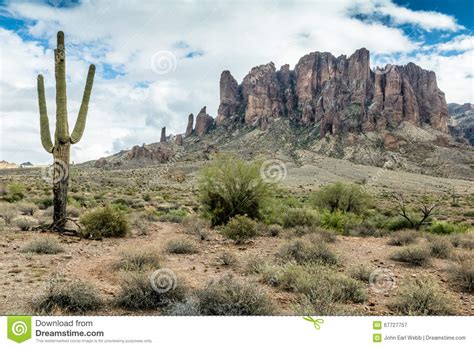 La Belleza Diversa Del Paisaje Del Desierto De Arizona Imagen De