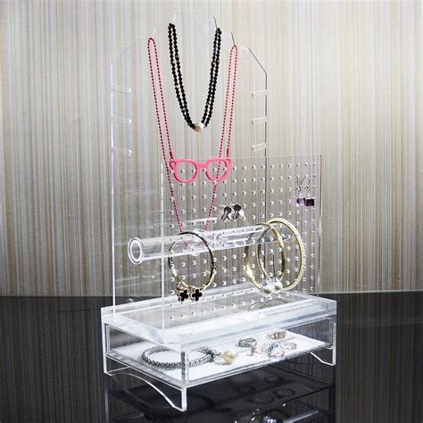 Acrylic Jewelry Storage Organizer Necklace Stand Earring Bracelet