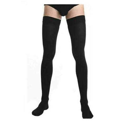 men women 23 32mmhg medical compression high stockings silicone band thigh highs ebay