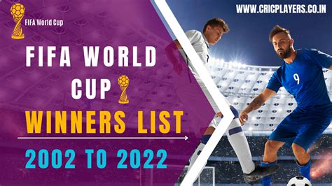 Fifa World Cup Winners List From 2002 To 2022 Complete List By Cric