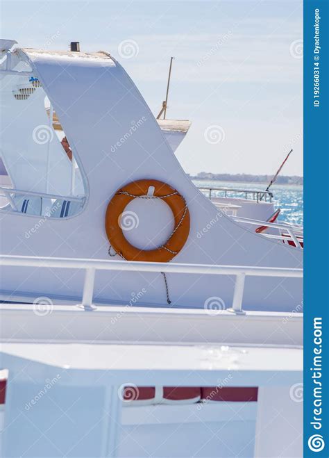 Deck Of Yacht On Azure Sea Water Stock Photo Image Of Landscape