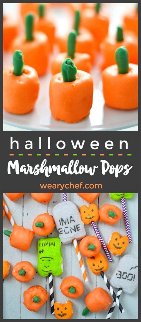 Halloween Marshmallow Pops The Weary Chef
