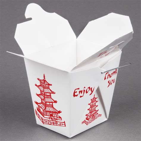 Having handles in your chinese take out boxes can be a good pick. Fold-Pak 16WHPAGODM 16 oz. Pagoda Chinese / Asian Paper ...