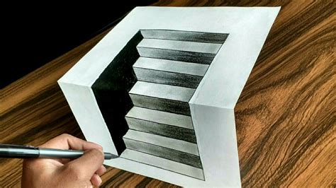 3d Stairs How To Draw Easy 3d Stairs Optical Illusion Doovi