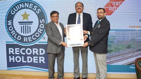 Nagpur Metro Enters Guinness Book Of World Records For Worlds Longest
