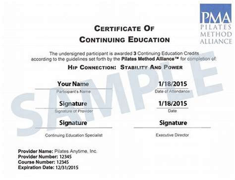 Continuing Education Certificate Template Best Templates