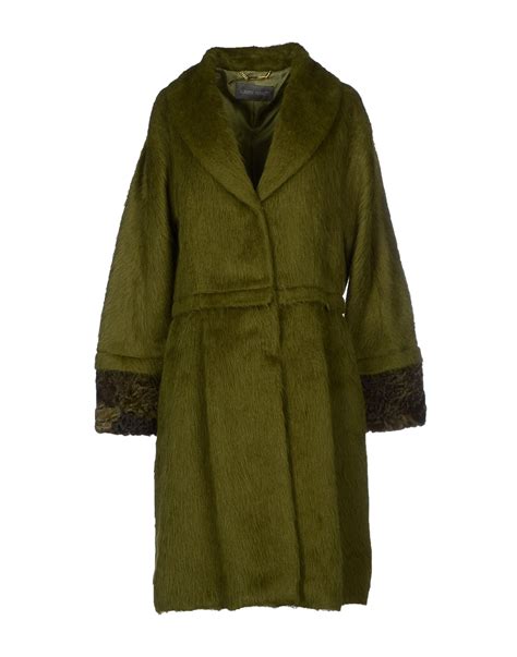 Lyst Alberta Ferretti Coat In Green
