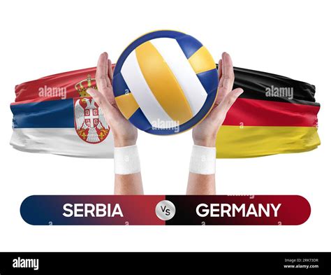 Serbia vs Germany national teams volleyball volley ball match