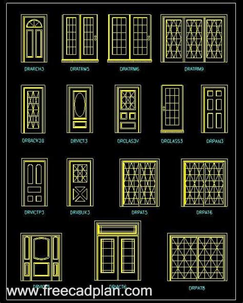 2d Door Cad Blocks Download Dwg Autocad Free Cad Plan